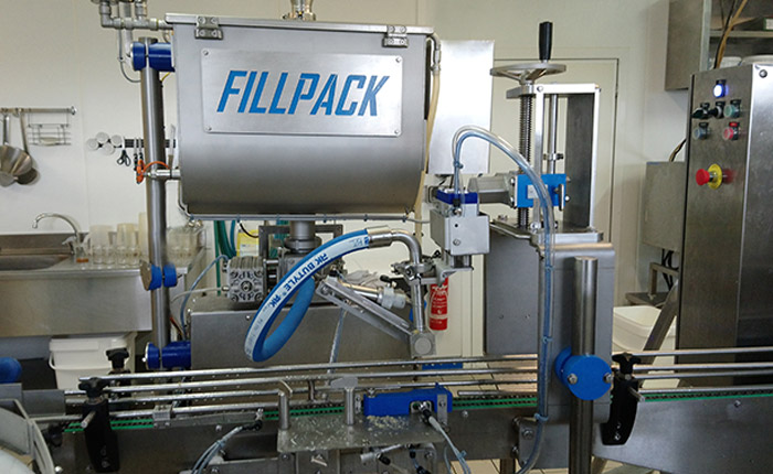 Fillpack - Doseuse pneumatique Dosup 1 tête, ligne confiture en bocaux verre